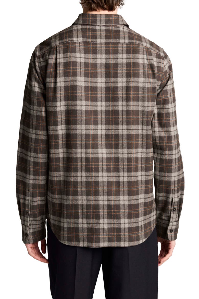 Tom Plaid Button-Up Shirt, Alternate, color, ARABICA COMBO