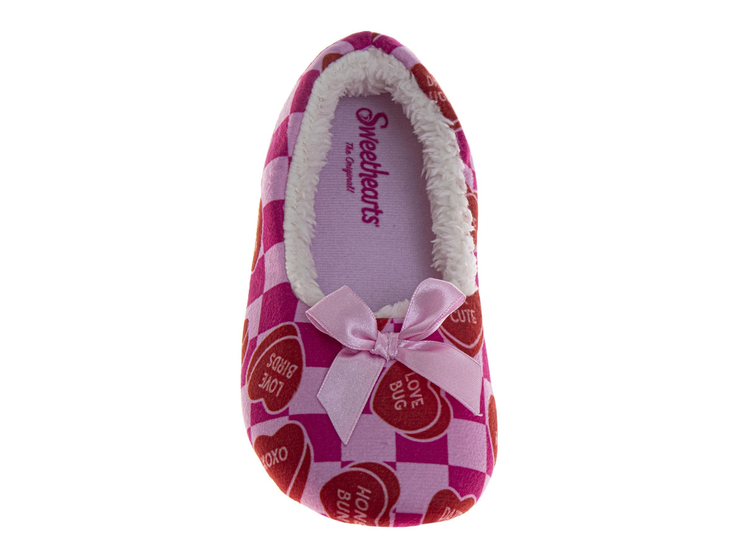 SweetHearts Plush Pink Slippers 11-5, Alternate, color, Pink Red