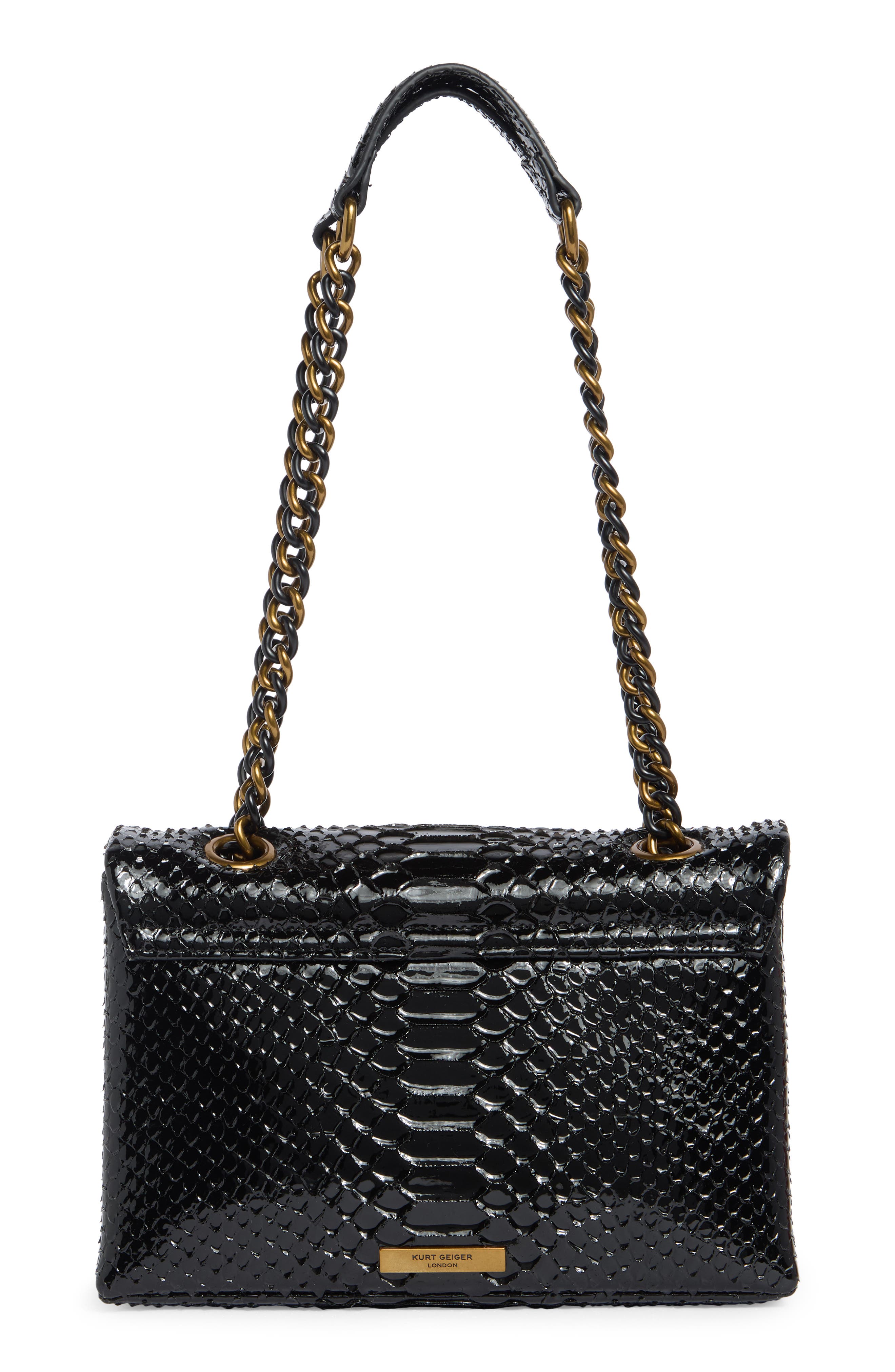 Kurt Geiger London Kensington Leather Mini Crossbody Bag, Alternate, color, Black