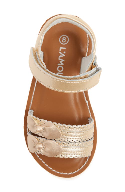 L'amour Kids' Josie Scallop Sandal In Gold