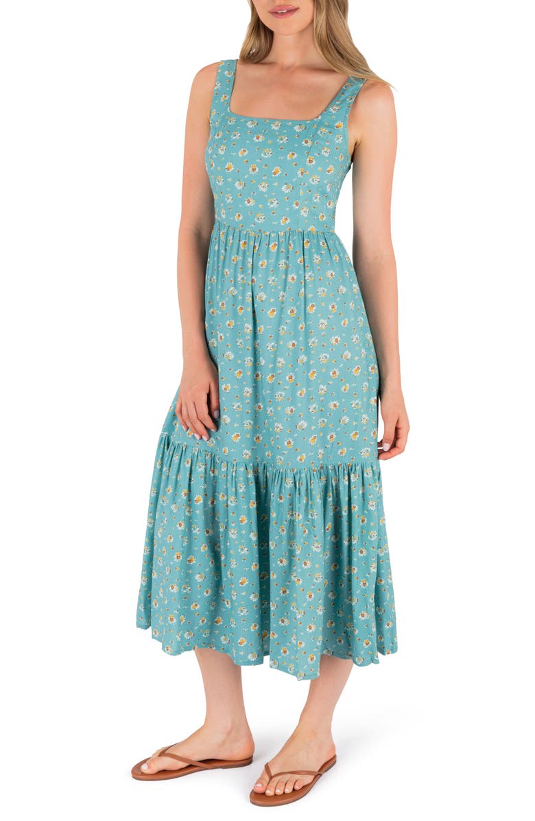 Hurley Dreamland Midi Sundress, Alternate, color, Reef Waters