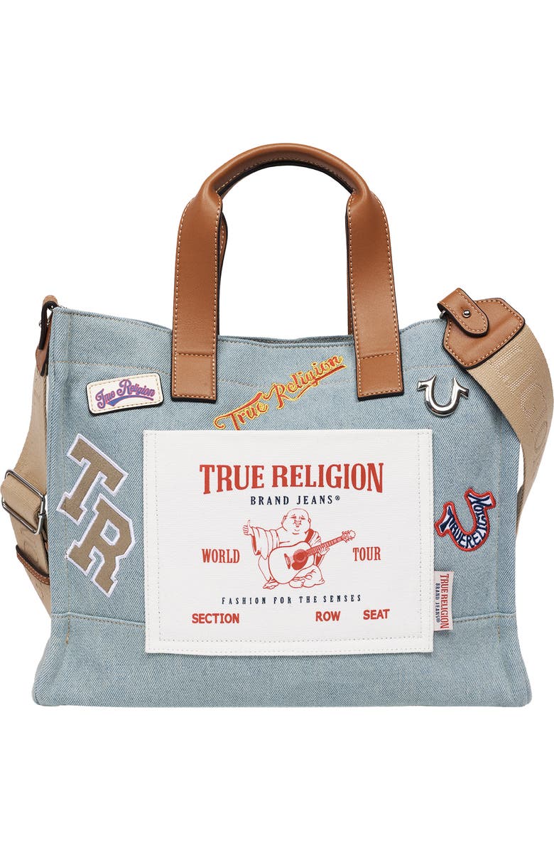 True Religion Andy Medium Patch Tote, Main, color,