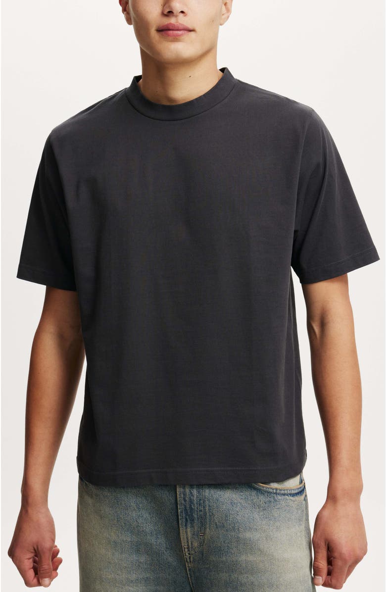 Cotton On Men's Cropped Fit T-Shirt, Main, color, Washed Black