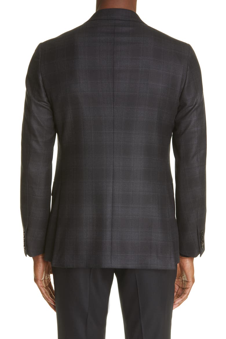 Glen Plaid Wool Sport Coat, Alternate, color, CHARCOAL