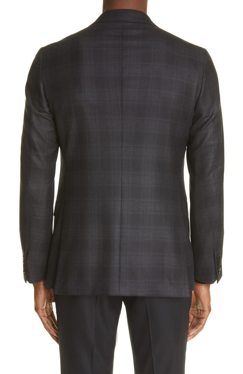 ZEGNA Glen Plaid Wool Sport Coat, Alternate, color, 