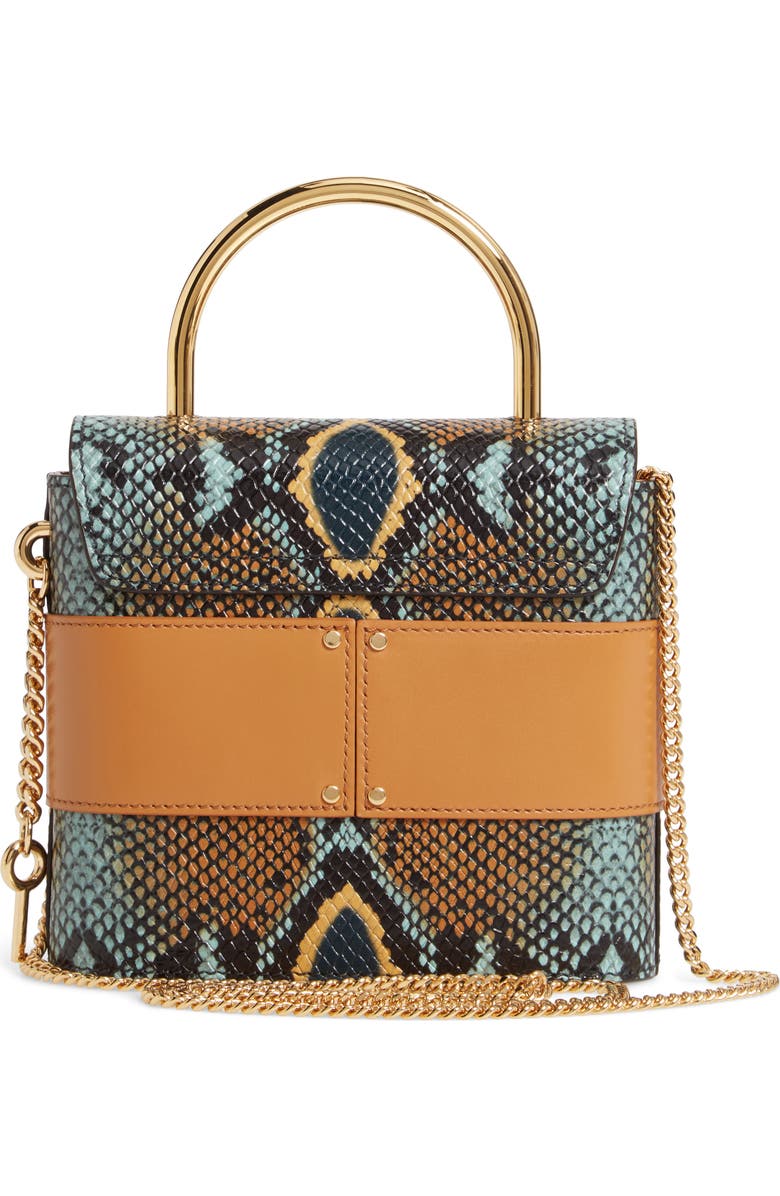 Chloé Aby Lock Python Embossed Leather Shoulder Bag, Alternate, color,