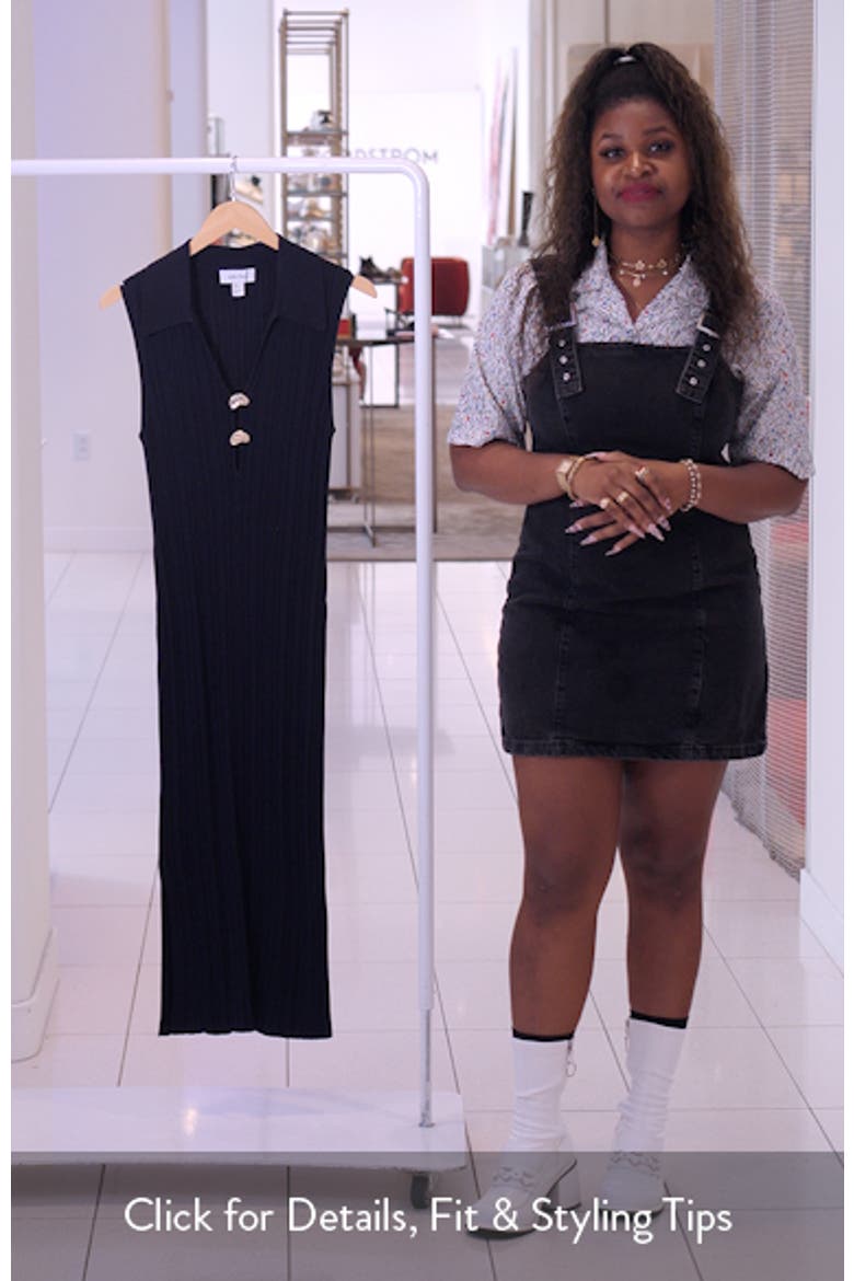Sleeveless Rib Midi Sweater Dress video