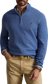 Polo Ralph Lauren Big & Tall Pima Cotton 1/2-zip Sweater