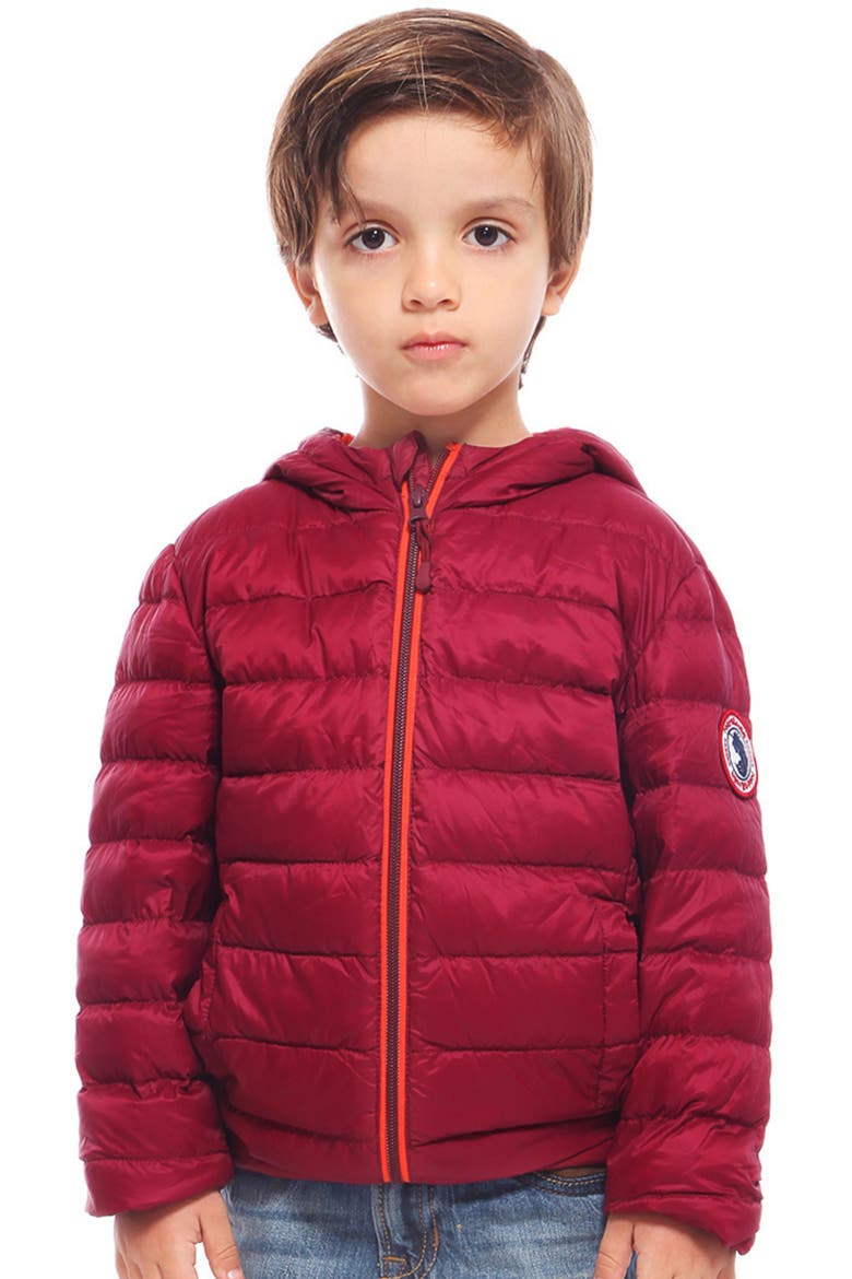 Kids' Ultra Light Packable Down Jacket, Main, color, Burgundy