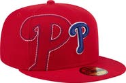 New Era Men's New Era Red Philadelphia Phillies Yarn Stitch 59FIFTY Fitted Hat