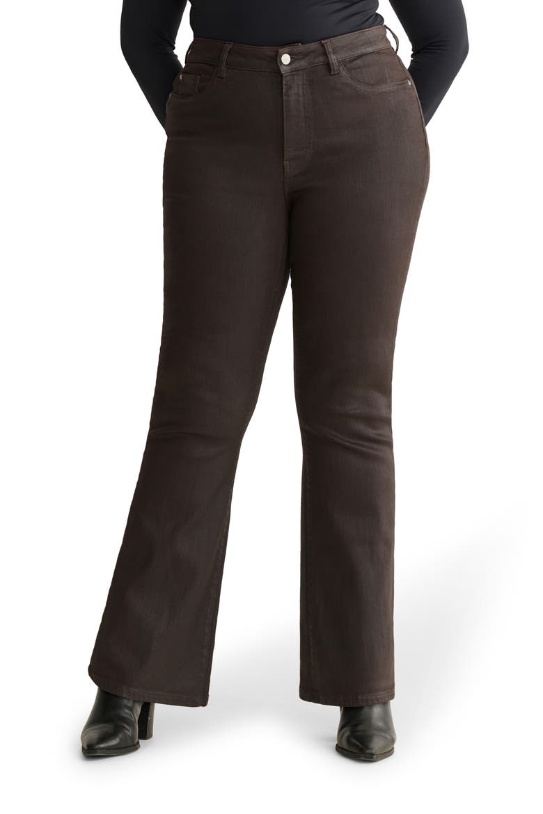 NAO Coated High Waist Bootcut Jeans, Main, color, COATED AMERICANO