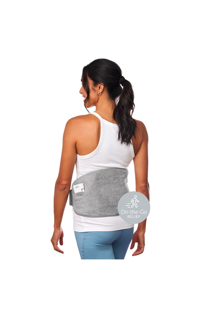 PURE ENRICHMENT Lumbar & Abdominal Cordless Heating Wrap, Alternate, color, Mist Gray