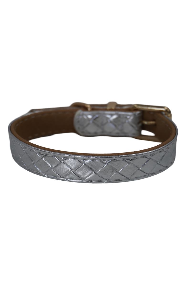 Bark by Dog Toga Luxury Dog Collar, Alternate, color, Silver