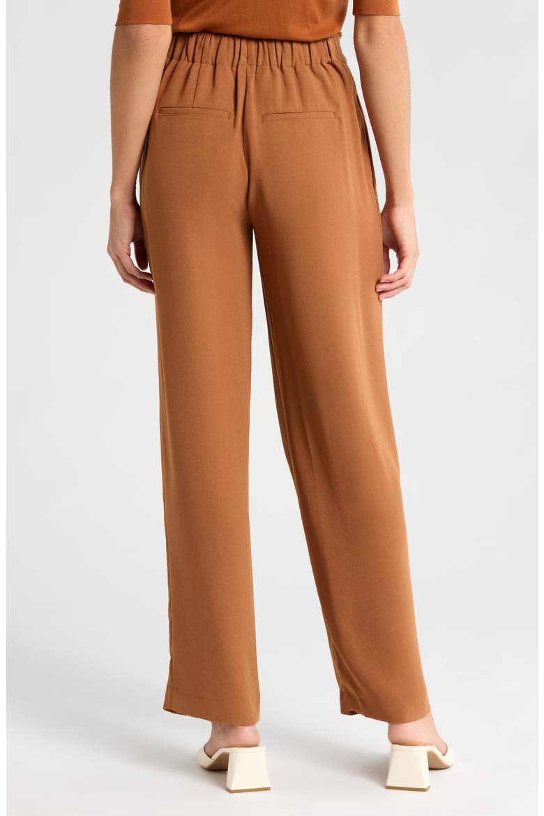 Straight Leg Pull-On Pants, Alternate, color, CANYON
