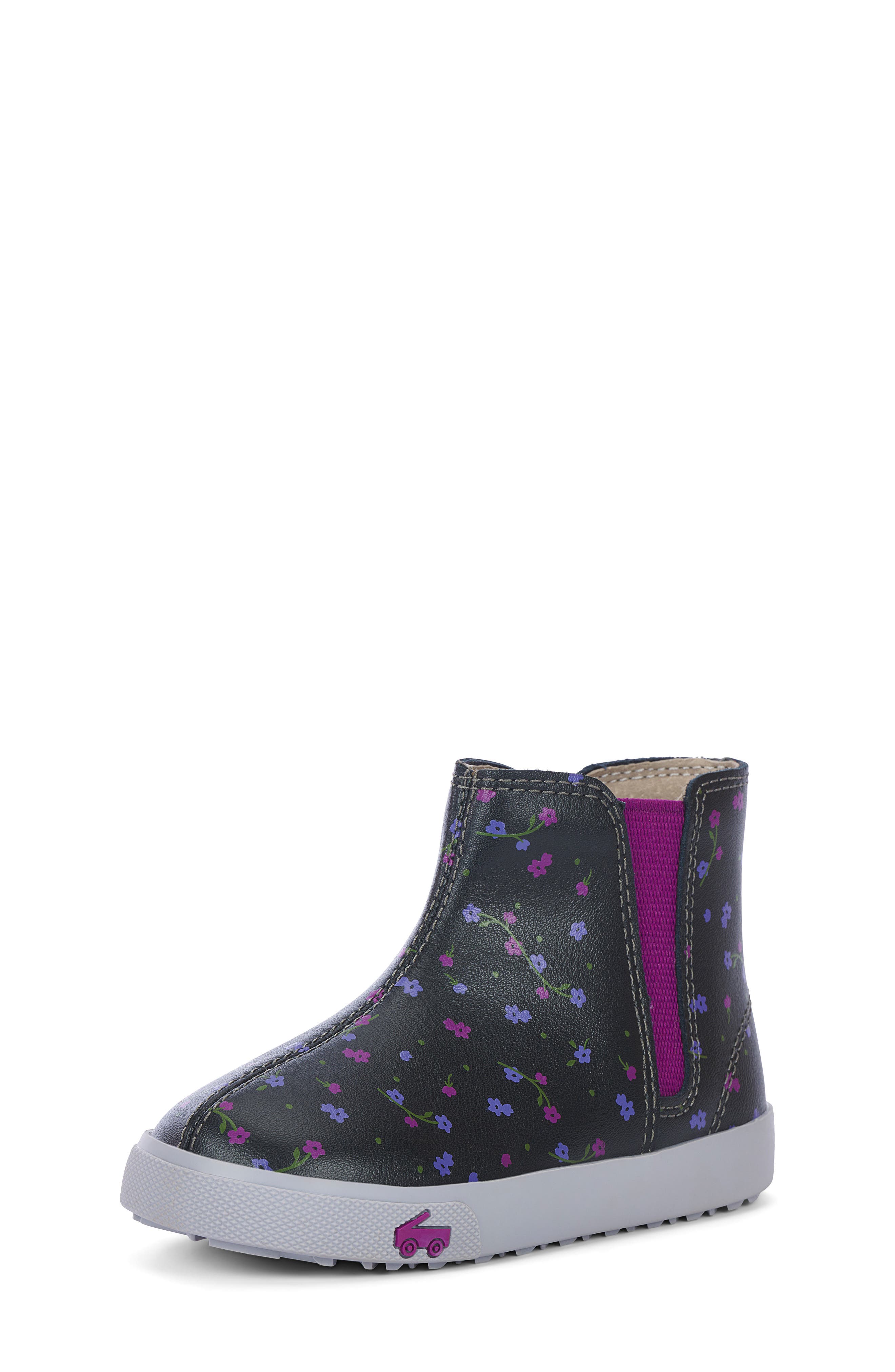 See Kai Run Kids' Keegan II High Top Sneaker, Main, color, Black Floral