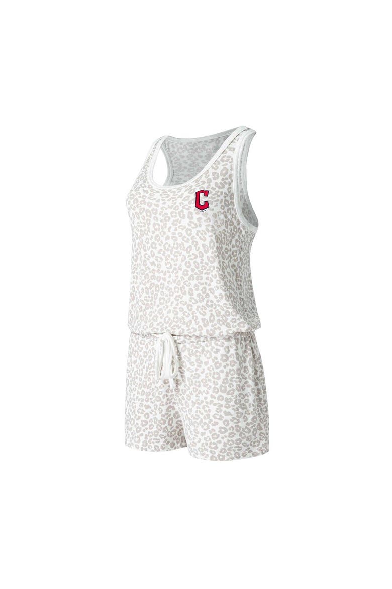 Women's Concepts Sport Cream Cleveland Guardians Montana Hacci Knit Romper, Main, color, Cream