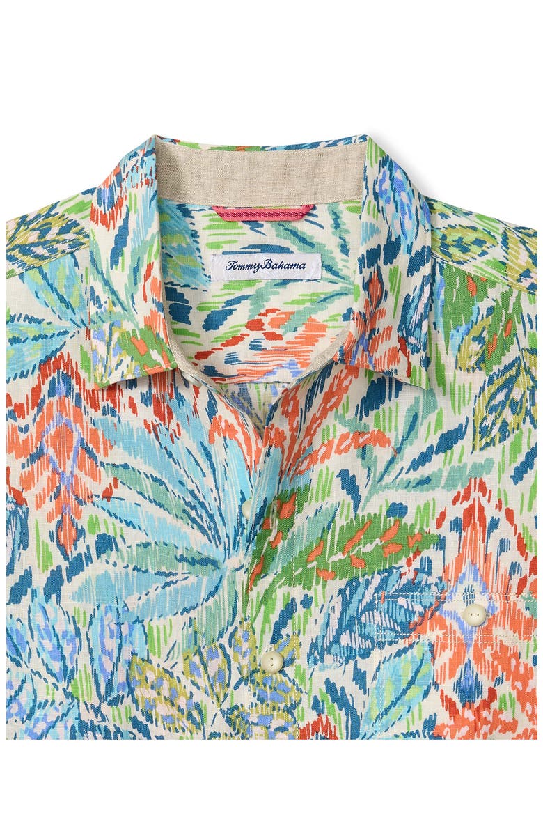 Fresca Gardens Floral Linen Button-Up Shirt, Alternate, color, VINTAGE WHITE