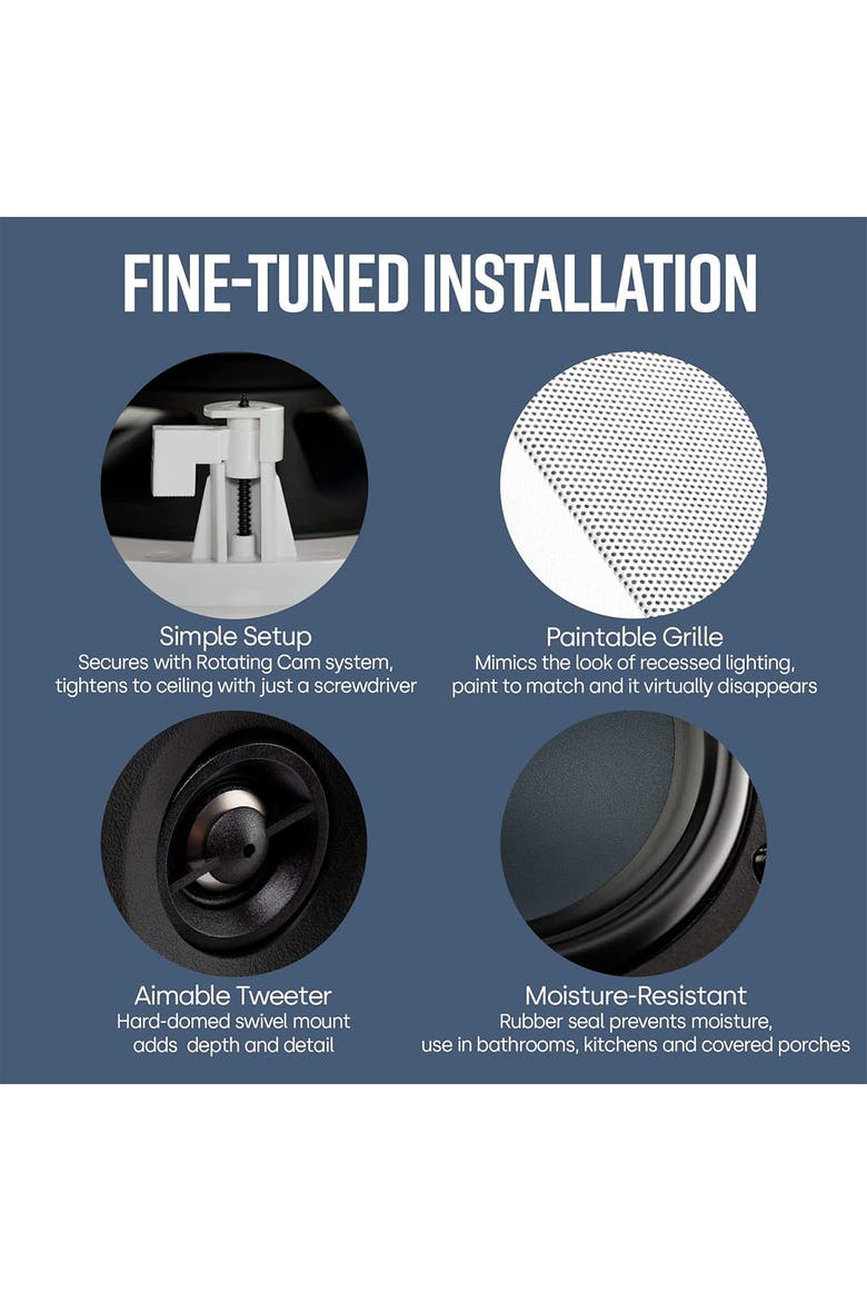 RC65i 6.5" In-Wall 2-Way Speakers - Pair, Alternate, color, White