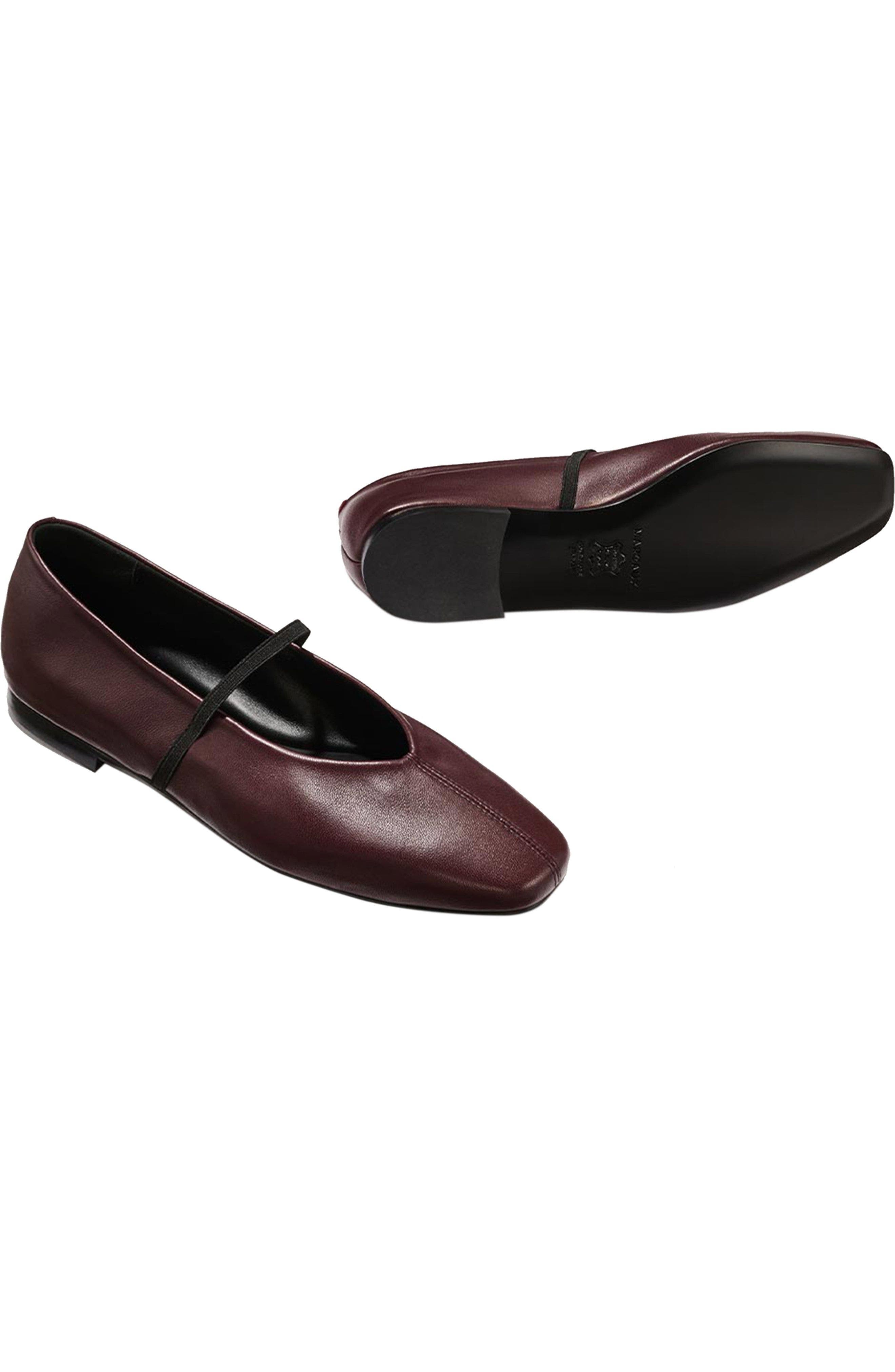 The Phoebe Flats, Alternate, color, Burgundy Nappa