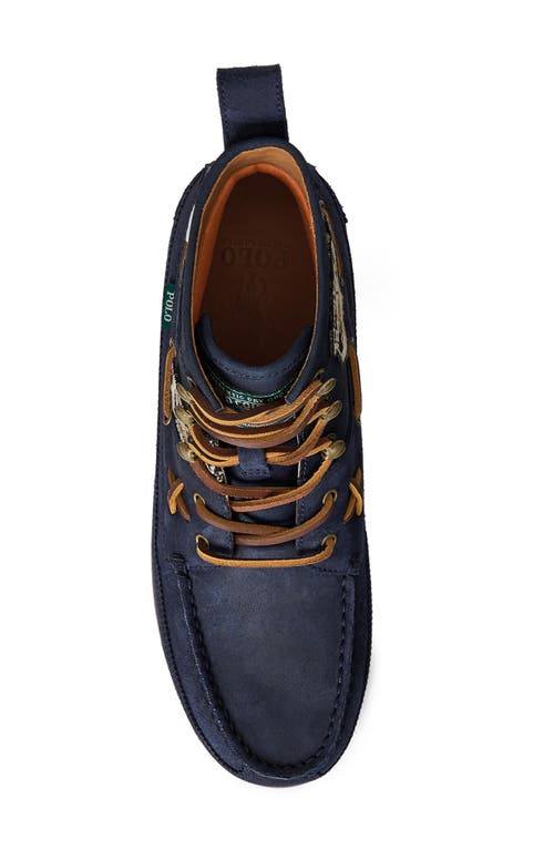 Polo Ralph Lauren Ranger Patch Work Boot In Blue