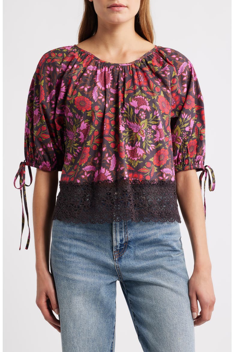 Veda Floral Cotton Top, Main, color, TABITHA FLORAL PRINT