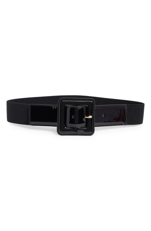 45mm stitched feather edge waist belt