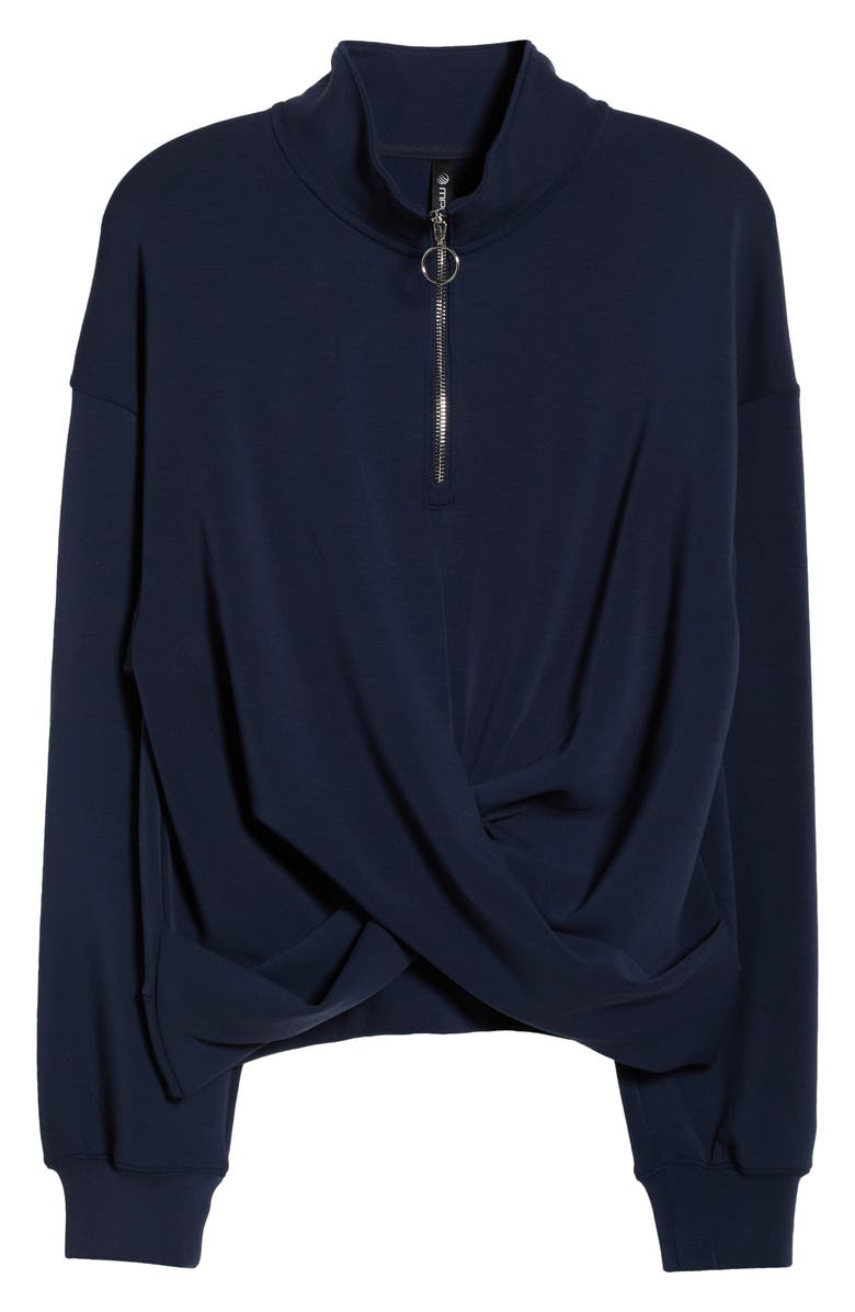 MPG Dreamweave Crossover Quarter Zip, Alternate, color, Navy Blazer