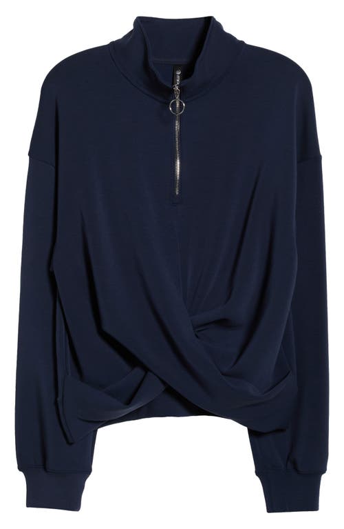 Mpg Dreamweave Crossover Quarter Zip In Blue