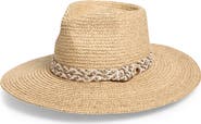 Lele Sadoughi Straw Hat with Braided Rope Band