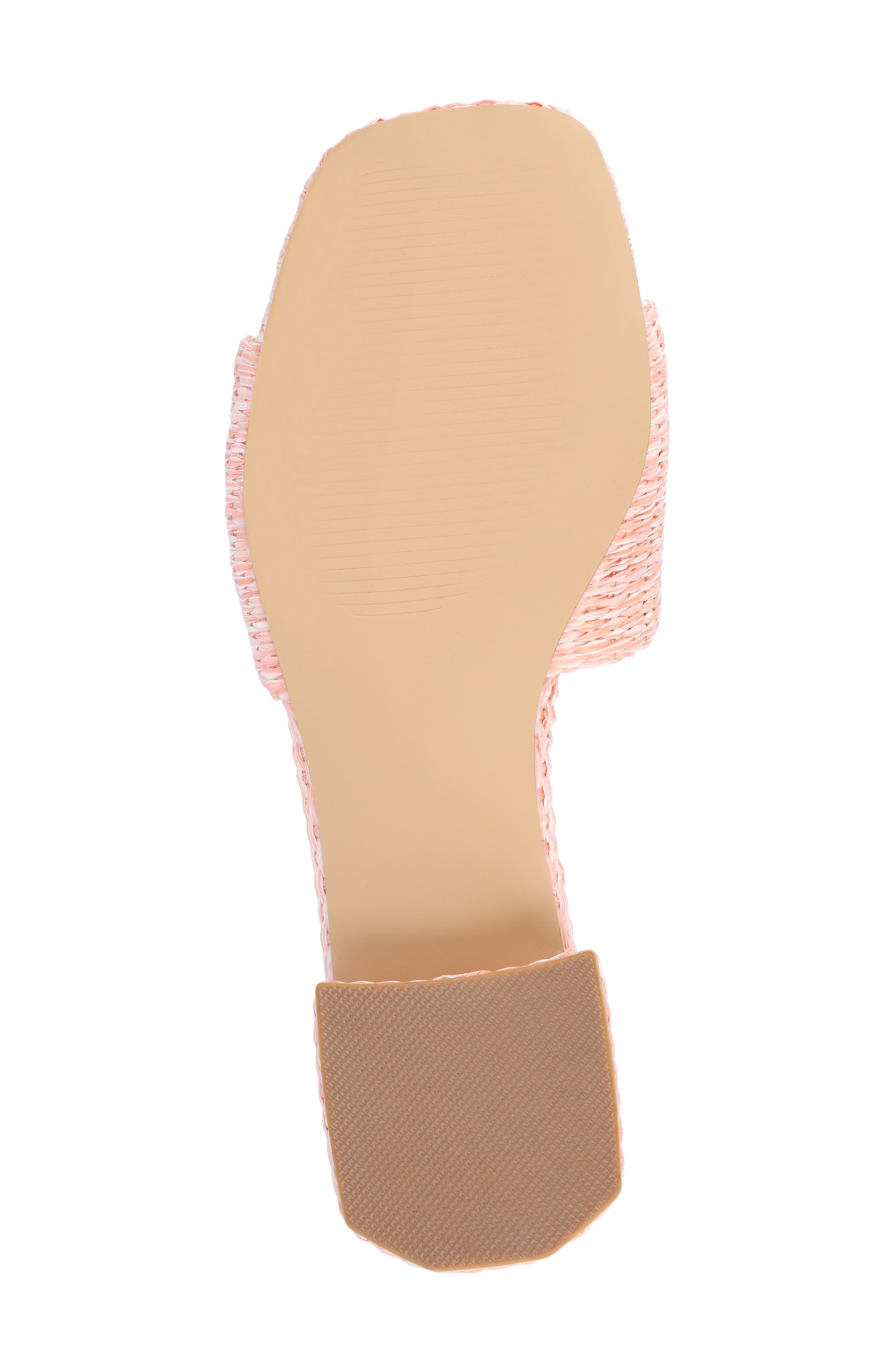 Justina Embellished Raffia Slide Sandal, Alternate, color, PINK