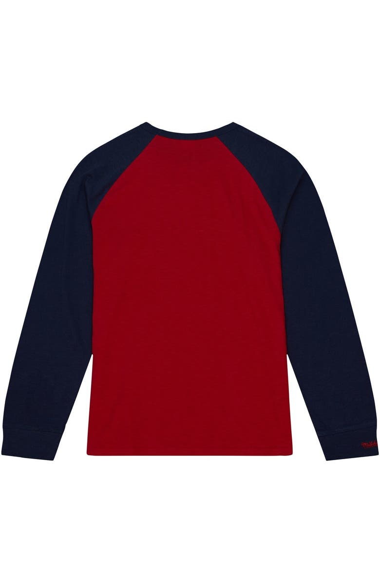Mitchell & Ness Men's Mitchell & Ness Red Ole Miss Rebels Legendary Slub Raglan Long Sleeve T-Shirt, Alternate, color, Red