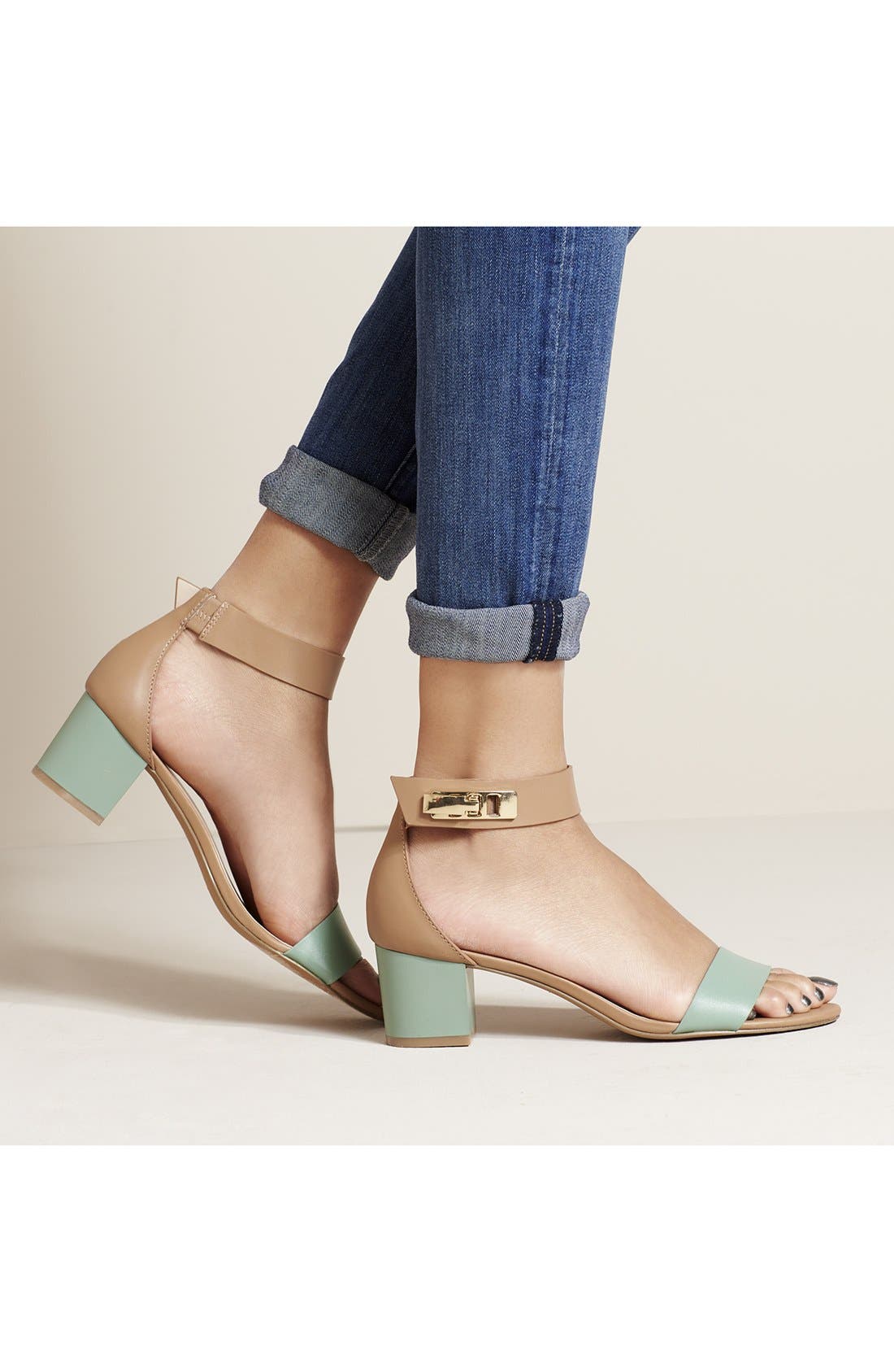 'Glory' Sandal, Alternate, color, BLUSH/ GOLD