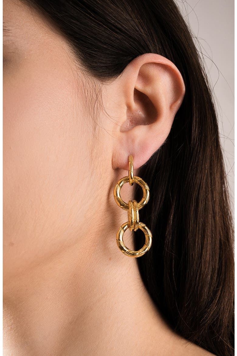 Eternity Earrings, Alternate, color, Gold