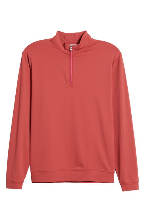 Johnnie-o Motion Performance Quarter Zip In Rouge