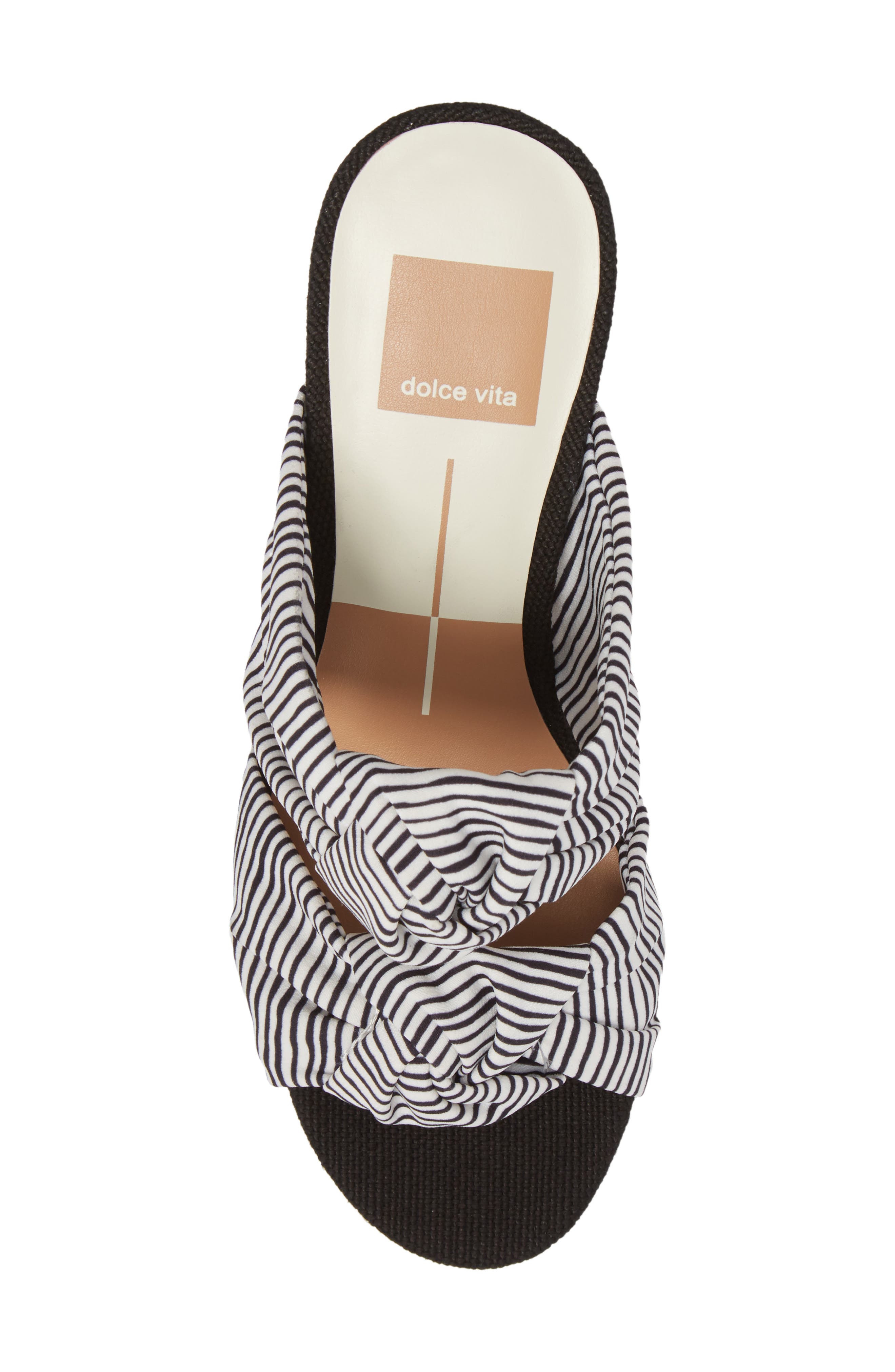 Jene Double Knot Sandal, Alternate, color, WHITE STRIPE