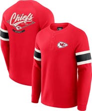 Darius Rucker Collection by Fanatics Men's Darius Rucker Collection by Fanatics Red Kansas City Chiefs Waffle-Knit Raglan Long Sleeve Henley T-Shirt