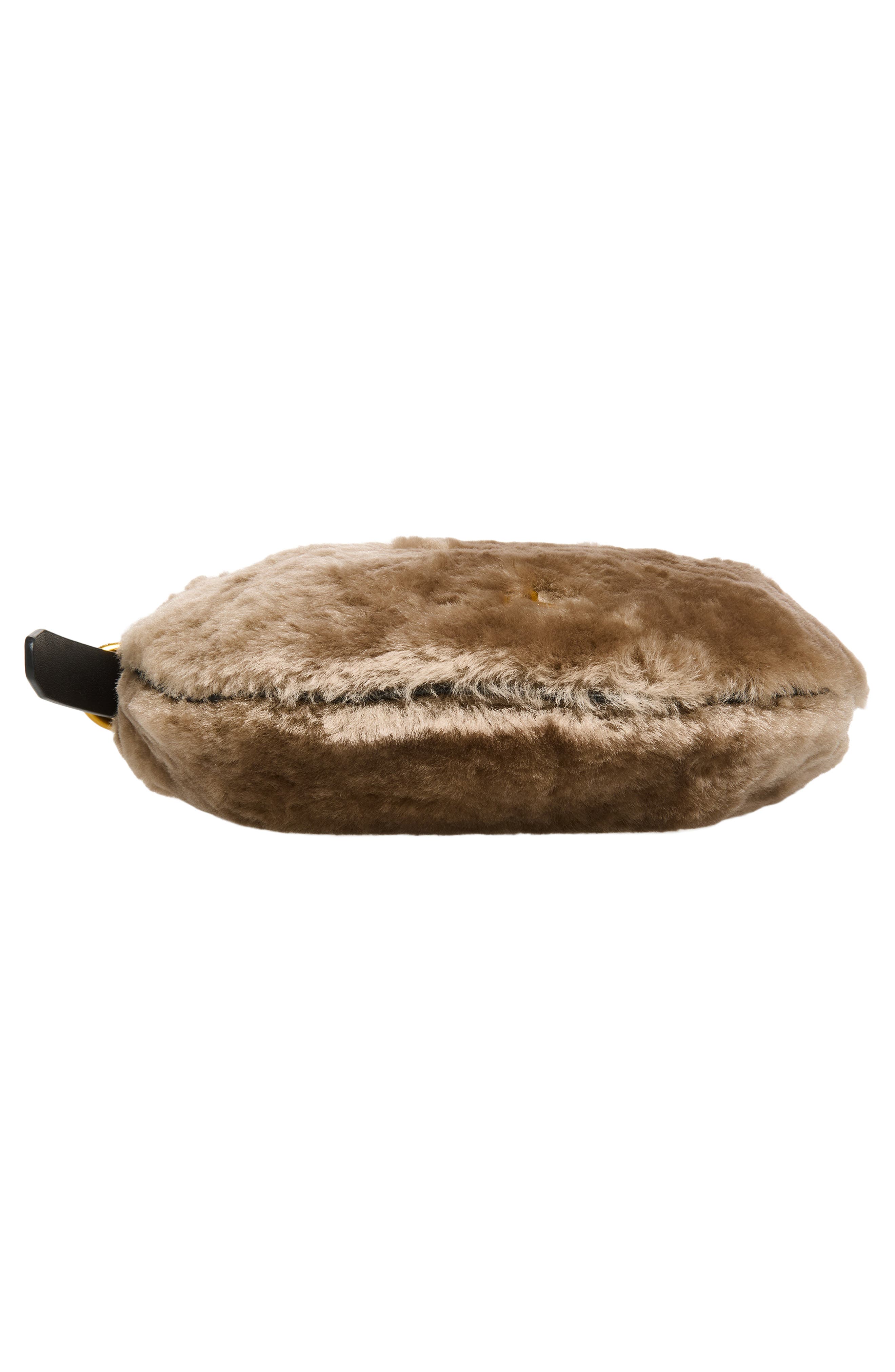 Mercer Small Genuine Shearling Hobo, Alternate, color, MINK
