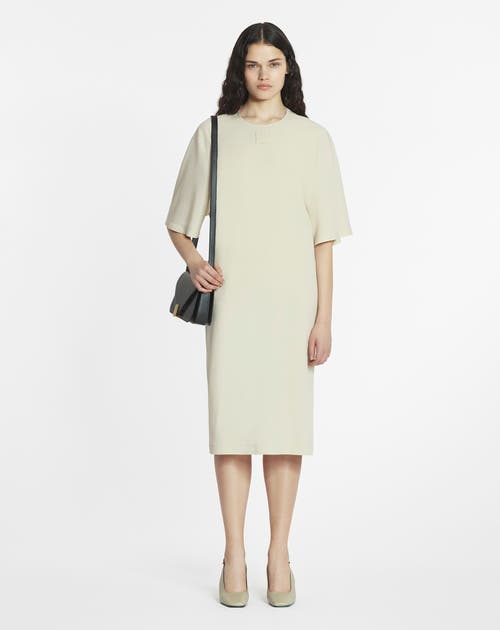 Lanvin Wool Blend T-shirt Dress In Mastic