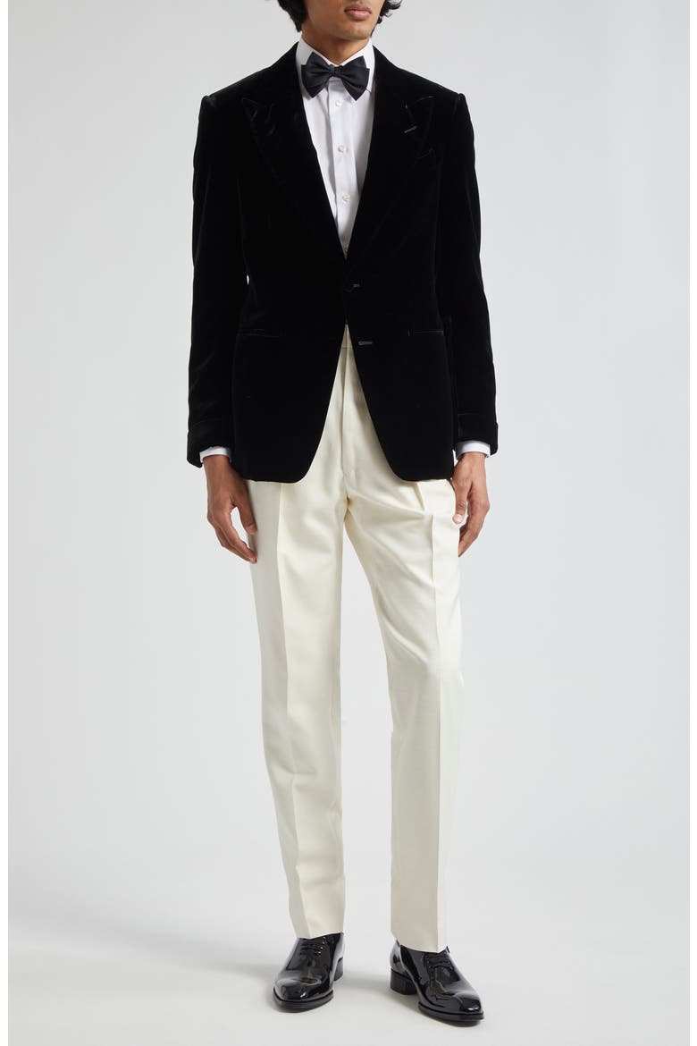 Shelton Fluid Velvet Cocktail Jacket, Alternate, color, BLACK