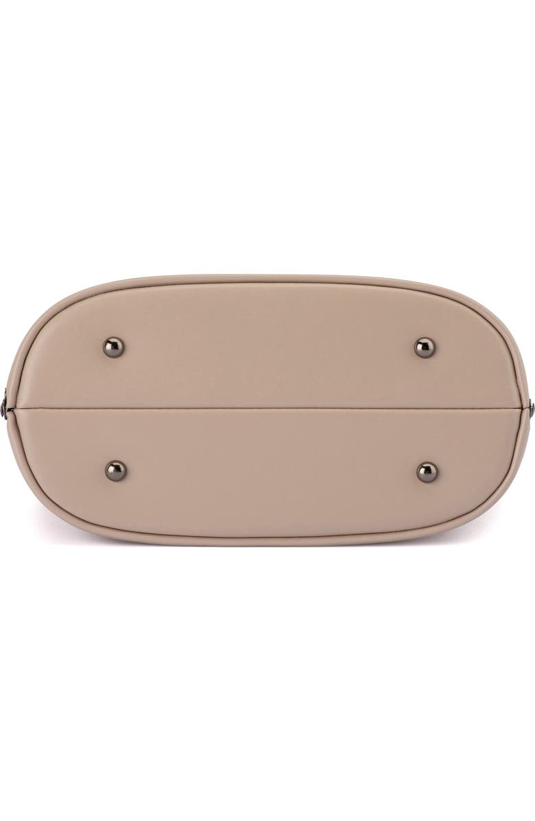 Olga Berg Grace Embellished Frame Top Handle Bag, Alternate, color, Natural