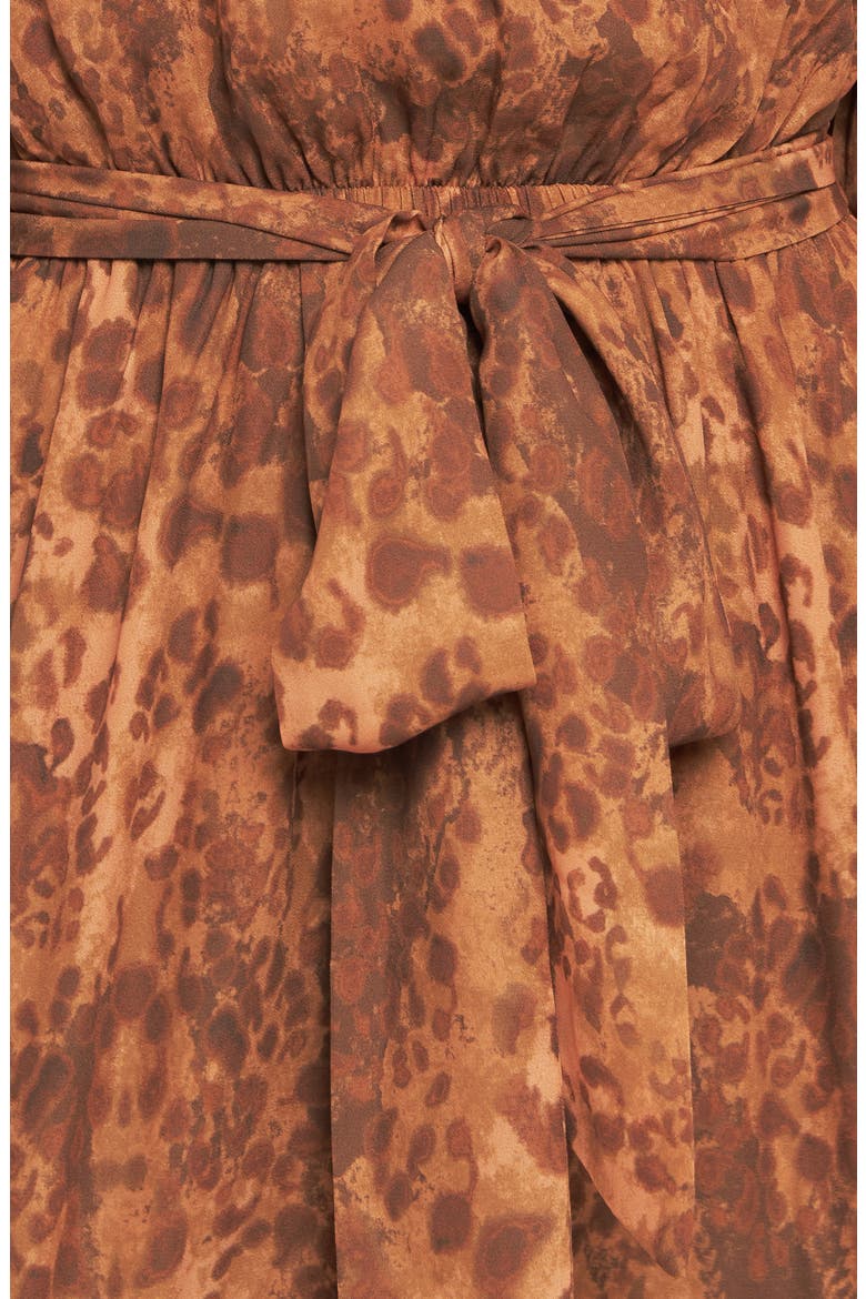 Print Long Sleeve Maxi Dress, Alternate, color, SIENNA