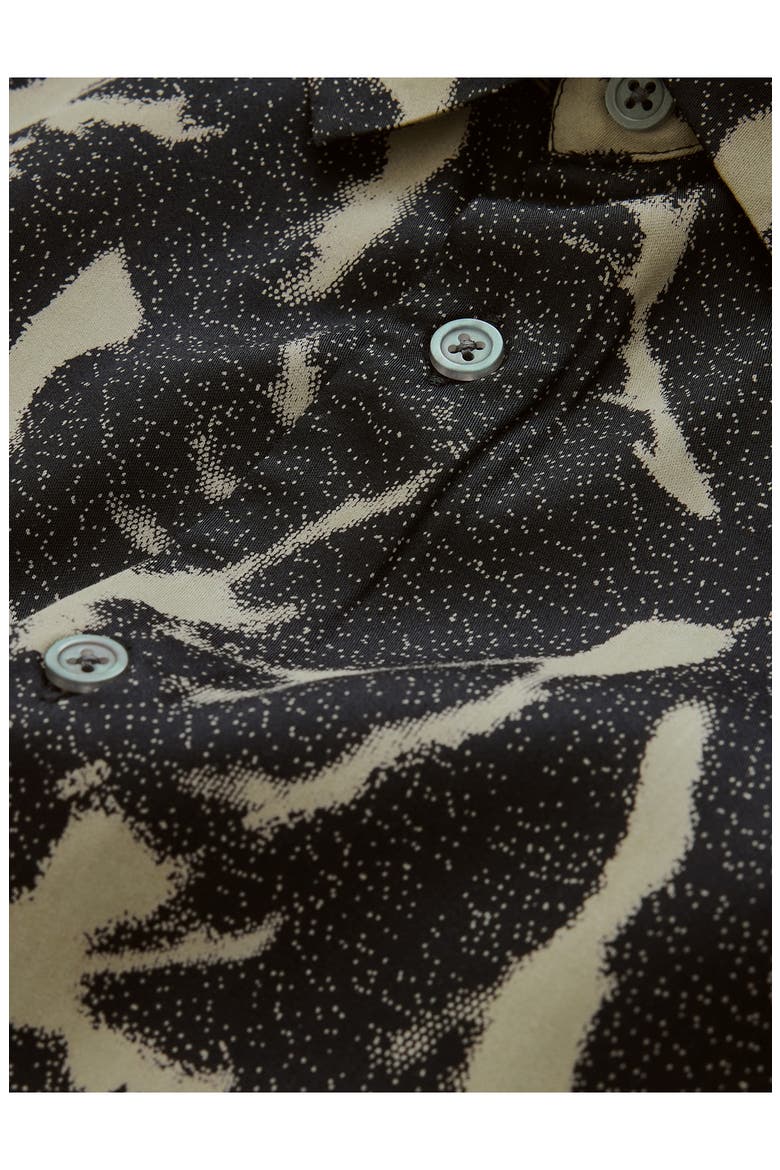 Ross Abstract Button-Up Shirt, Alternate, color, BLACK