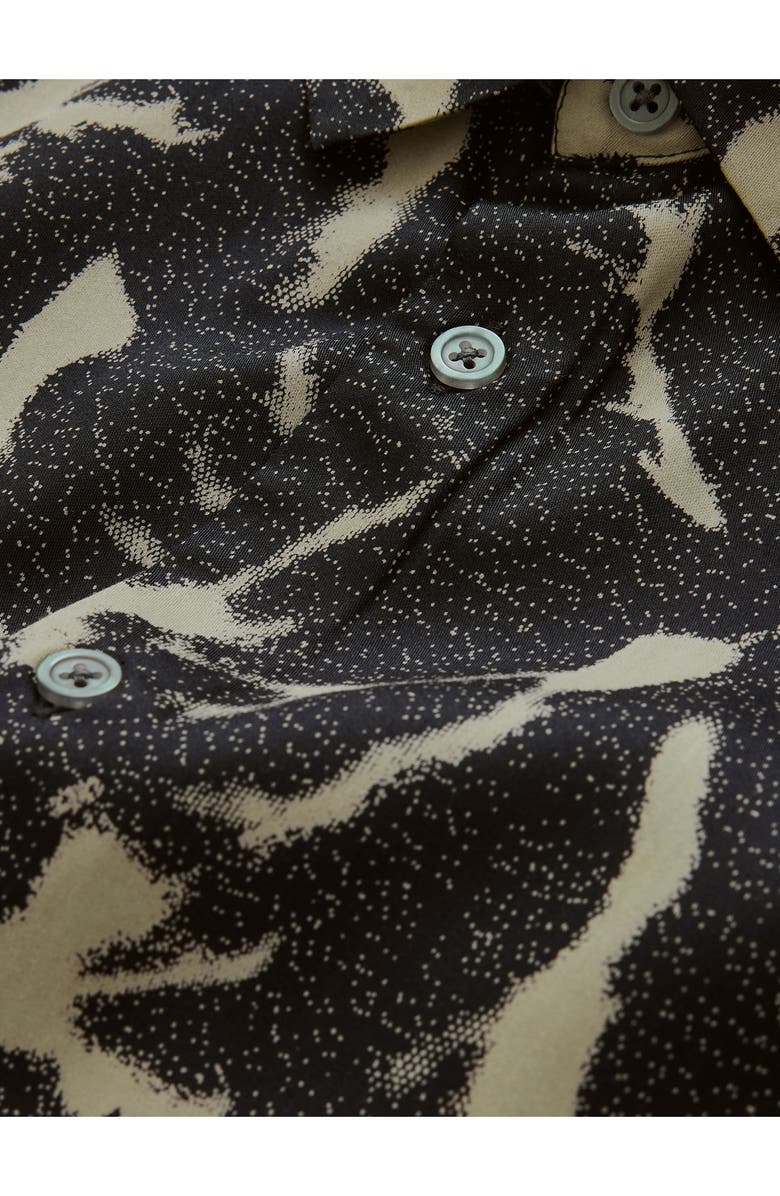 John Varvatos Ross Abstract Button-Up Shirt, Alternate, color, Black