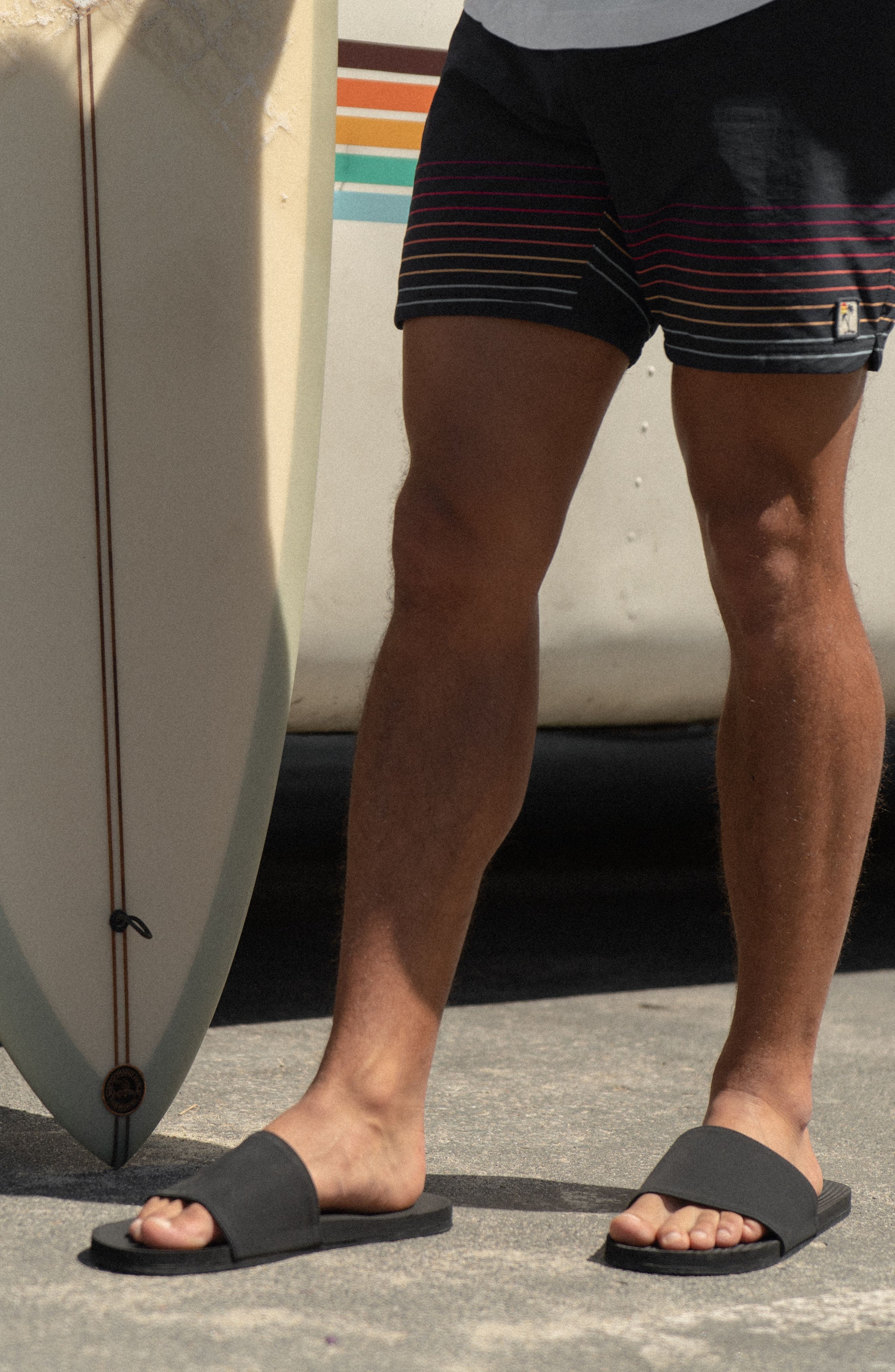 Indosole Responsibly-Made Tire Sole Slide Sandals, Alternate, color, Black