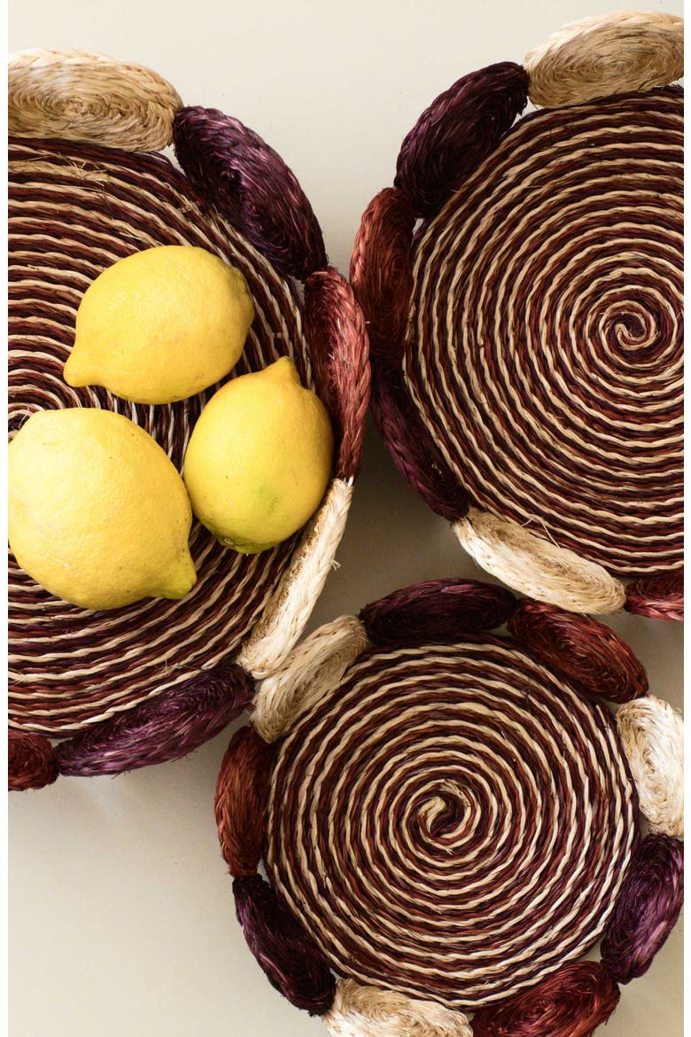 Fruit Basket Circles, Set of 3, Alternate, color, Autumn