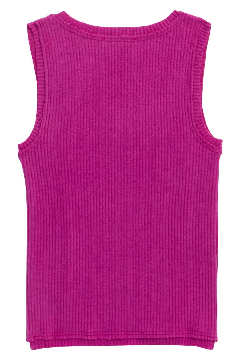 Kids' Hacci Rib Tank, Alternate, color, HEATHER DRAGON FRUIT