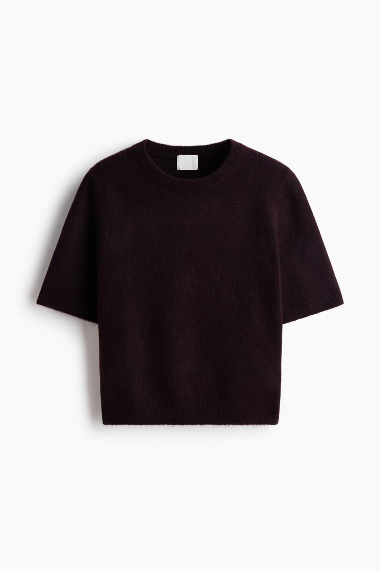 Knit T-Shirt, Alternate, color, Dark purple