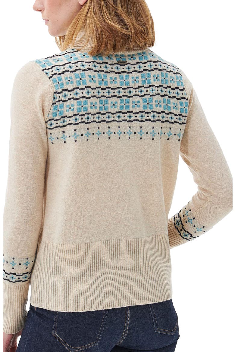 Herring Fair Isle Wool Blend Turtleneck Sweater, Alternate, color, OATMEAL
