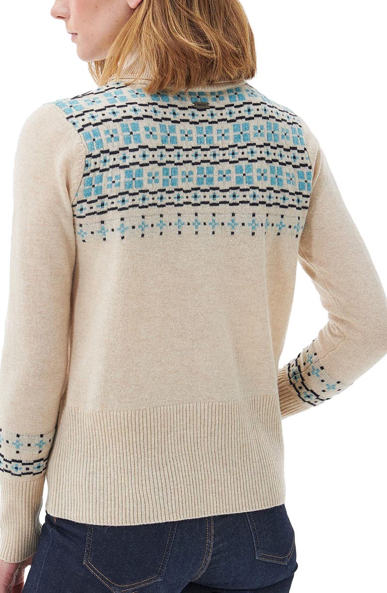 Barbour Herring Fair Isle Wool Blend Turtleneck Sweater, Alternate, color, 