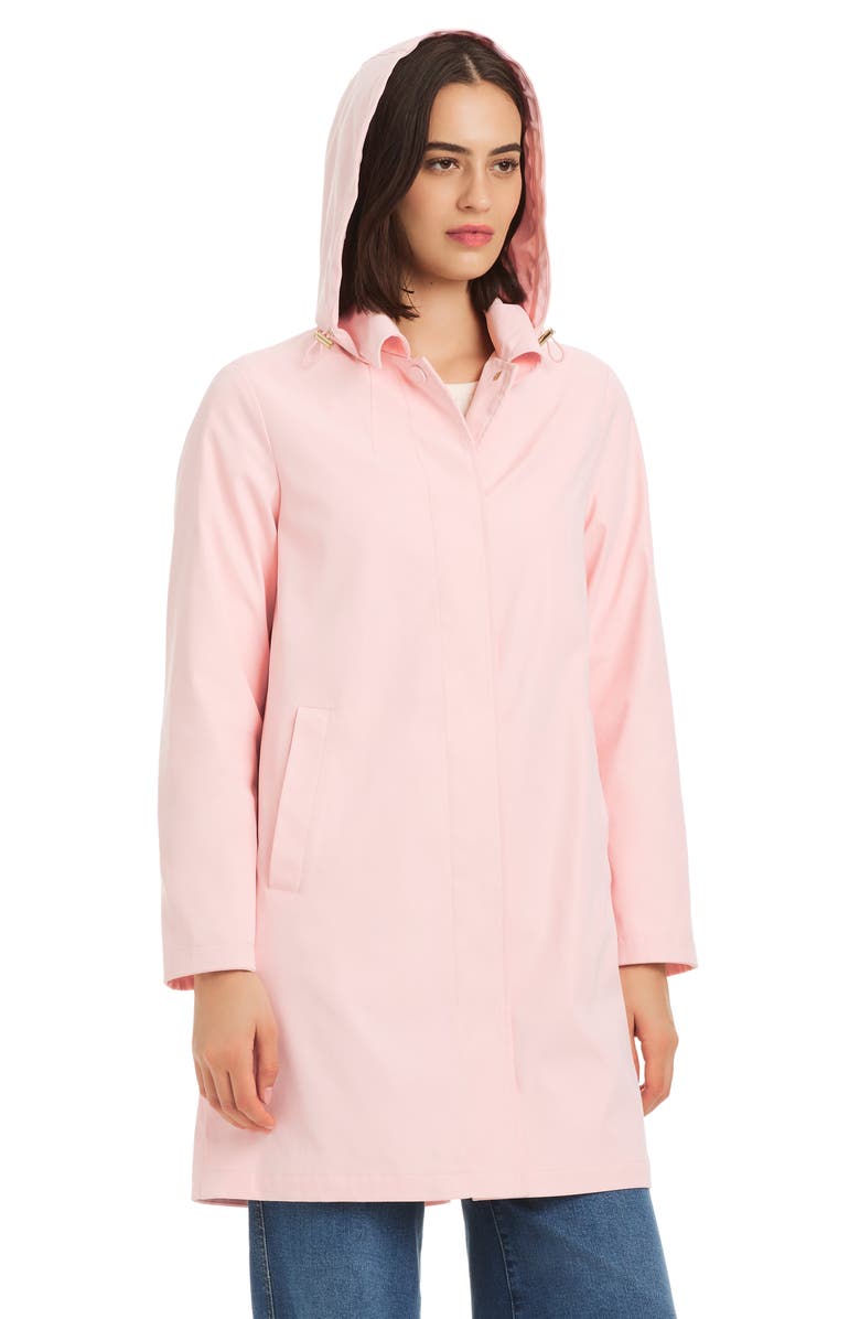 Kate Spade New York short rain coat, Alternate, color, Pale Guava